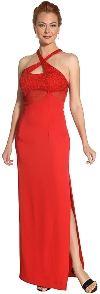 Main image of Criss Crossed Front Styled Formal Dress