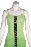 Asymmetrical Shimmering Party Dress in Green