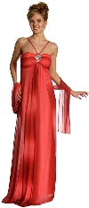 Main image of Ruched Ombre Grecian Style Formal Bridesmaid Dress