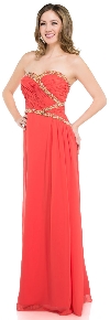 Main image of Strapless Sweetheart Neck Long Formal Prom Dress