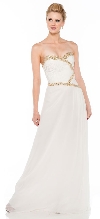 Strapless Sweetheart Neck Long Formal Prom Dress in White