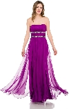 Main image of Strapless Long Formal Prom Dress with Beaded Waist