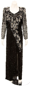 Main image of Petal Designed Long Sleeve Evening Gown