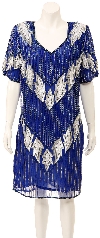 Main image of Fully Beaded Knee Length Cocktail Dress