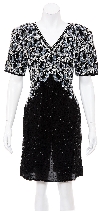 Main image of Night Sheels Hand Beaded Short Dress