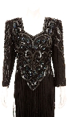 Full Length Sophisticated Evening Gown in closeup