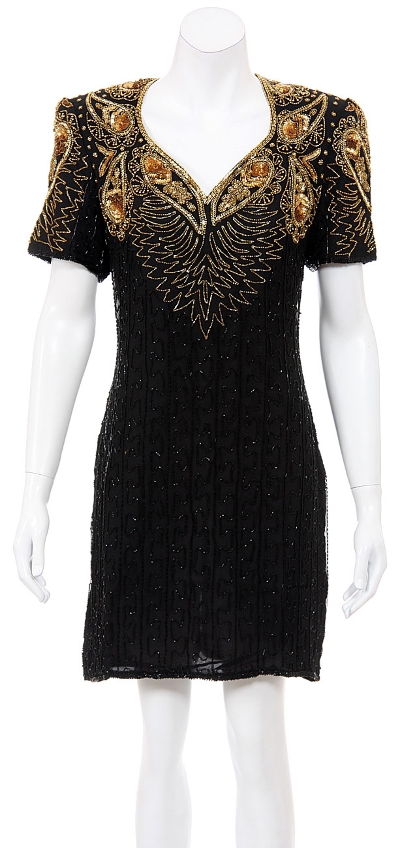 Hearty Drops Hand Beaded/Sequined Dress