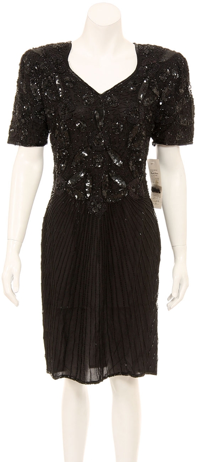 Short Sleeve V-Neck Cocktail Dress