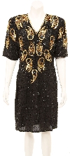 Main image of V-Neck Fully Sequined Cocktail Dress