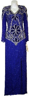 Main image of Floral Beaded Mother of the Bride Dress