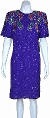 Main image of Round Neck Short Sequin Cocktail Dress