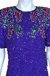 Round Neck Short Sequin Cocktail Dress in closeup