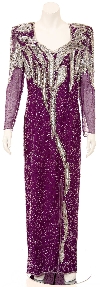 Main image of Full Length Sequined Dress with Sleeves