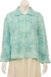 Main image of Flower Sequin Designed Long Sleeve Jacket