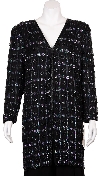V-neck Checkered Sequin Beaded Jacket in alternative image