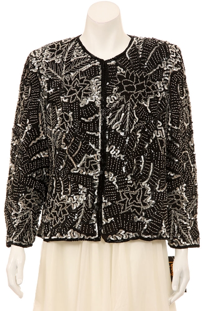 Fully Sequined Long Sleeve Jacket