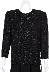 Main image of Asymmetric Hand Beaded Jacket with Floral Border
