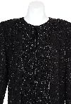 Asymmetric Hand Beaded Jacket with Floral Border in closeup