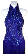 Halter Neck Off Shoulder Pageant Gown in close up