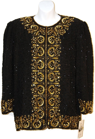 Gold Pattern Border Style Jacket