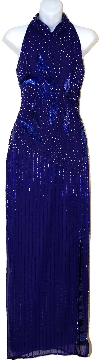 Main image of Closed Halter Neck Beaded Pageant Gown
