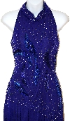 Closed Halter Neck Beaded Pageant Gown in close up