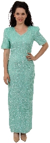Main image of Short Sleeved Formal Evening Dress