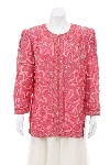 Satin Bow and Beads Jacket in Rose Pink