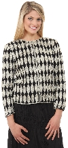 Main image of Full Sleeves Leaf Patterned Embroidery Jacket