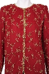 Floral Linked Gold Border Hem Jacket  in close up