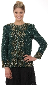 Main image of Round Neck Full Sleeves Beaded Jacket