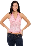 Main image of Flowered Wonderland Hand Beaded HalterTop