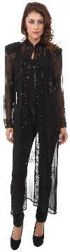 Main image of Full Length Sheer Long Jacket