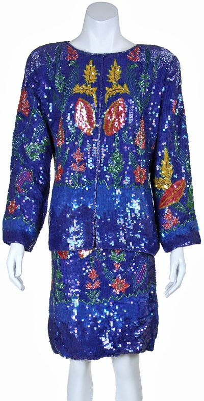 Two Piece Matching Jacket and Skirt Set