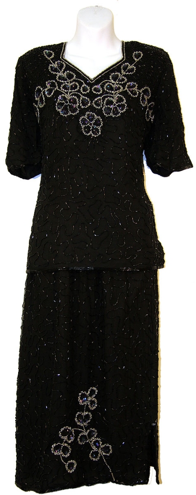 2 Piece Formal Blouse and Skirt Set