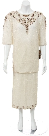 Main image of Plus Size Sequin Beaded Two Piece Formal Dress