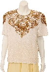 Main image of Symmetrical Hand Beaded Sequin Blouse