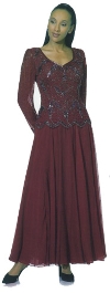 Main image of Full Length A-Line Beaded Dress