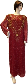 Main image of Full Beaded Sequin Formal Dress