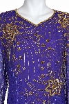 V-Neck Floral Print Mother of the Bride Dress in closeup