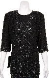 Fully Sequin Beaded Blouse in Black