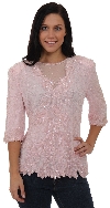 Fully Sequin Beaded Blouse in Pink