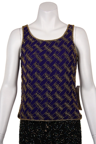 Diagonal Bead Design Tank Top