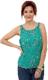 Main image of Broad Strapped Sequin Beaded Blouse