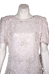 Garden Inspired Beaded Pattern Half Sleeves Blouse in close-up