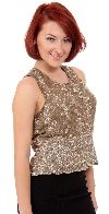Main image of Sleeveless Sequined Blouse