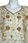 Floral Print Full Length Mother Of the Bride Dress in closeup