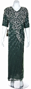 Main image of V-neck Floral Print Full Length Formal Dress