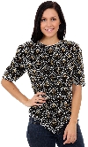 Main image of Upside Down Fans Design Hand Beaded/Sequin Blouse