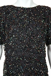 Multi Colored Beaded Two Piece Dress in closeup